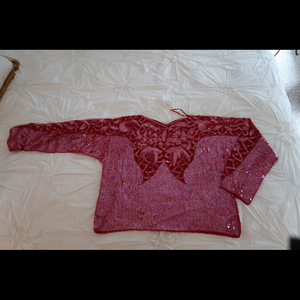 Vintage Sequined Blouse